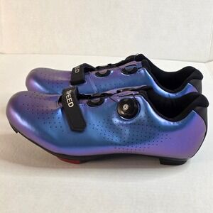 Speed Iridescent Road Cycling Shoes Chameleon Blue BOA Style mens EU 45 US 11